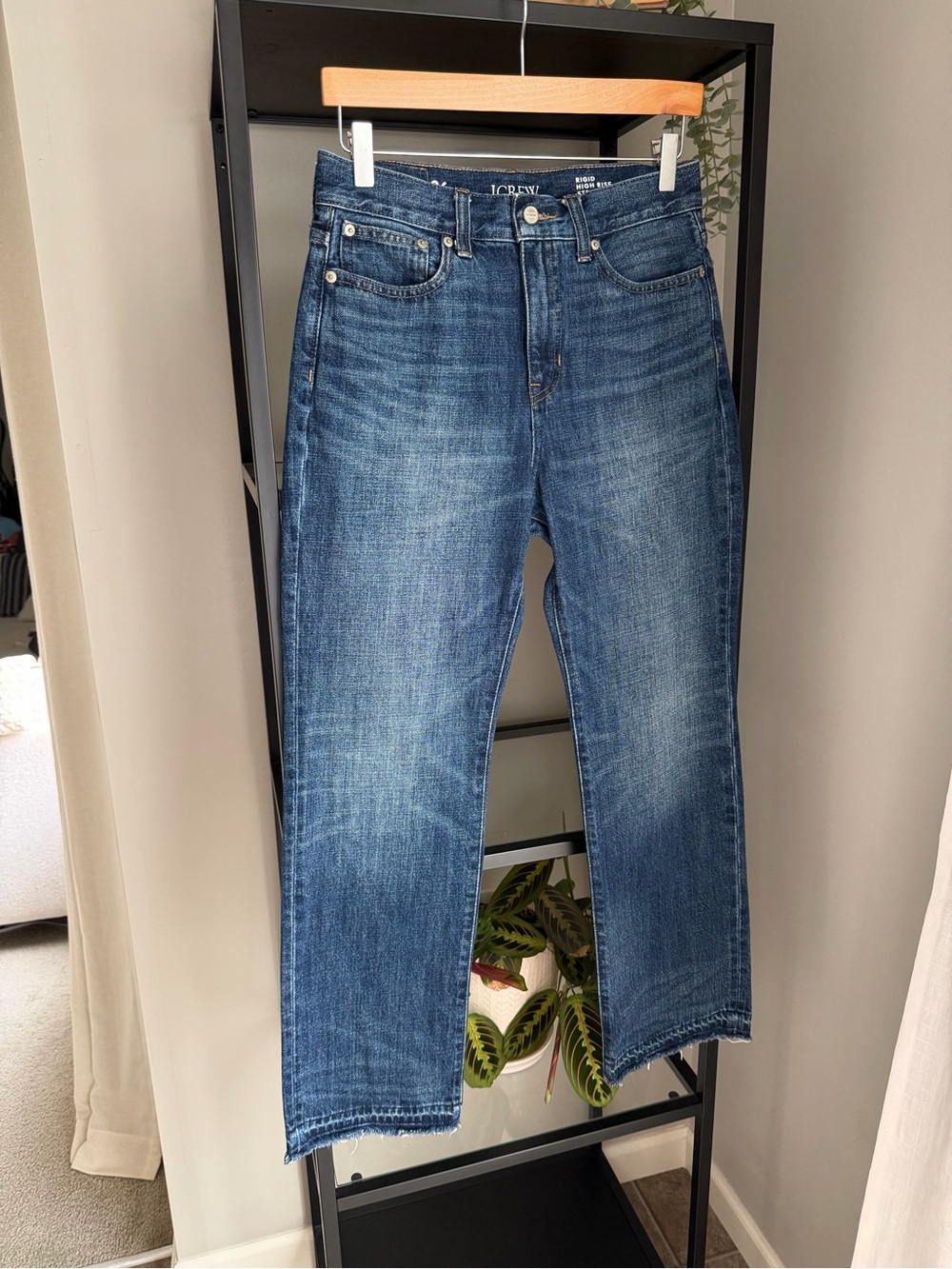 J. Crew High Rise Nipped Straight Jeans